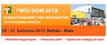 Logotyp targów:  Międzynarodowe Targi Budownictwa TWÓJ DOM 2013