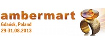Logotyp targów: Międzynarodowe Targi Bursztynu AMBERMART 2013 